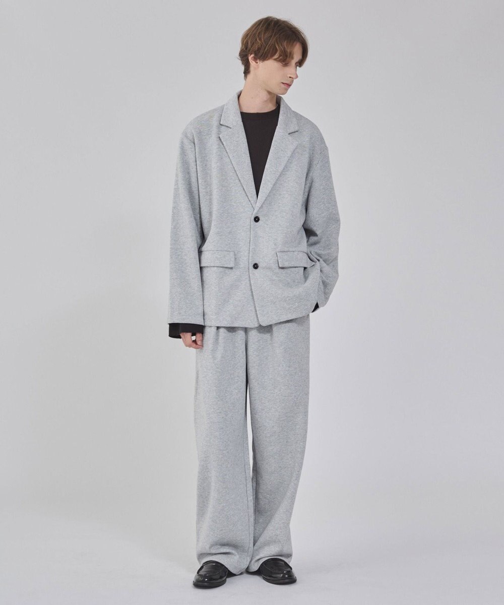 WEGO 【ユニセックス着用ITEM/MLサイズ展開】ボンディングスウェットテーラードジャケット 