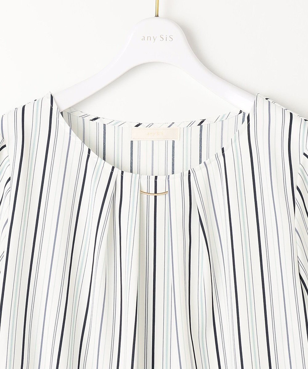 ANY SIS S 【洗える】ラッフルフレアジョーゼット ブラウス 