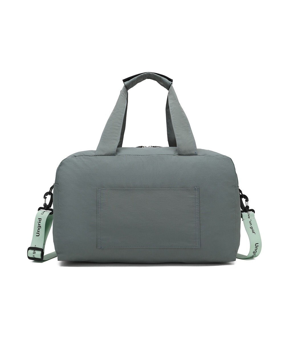 style code 【Ungrid/アングリッド】撥水軽量ソフトナイロン ロゴテープ折り畳みラージ　トラベルボストンバッグ(33L） 