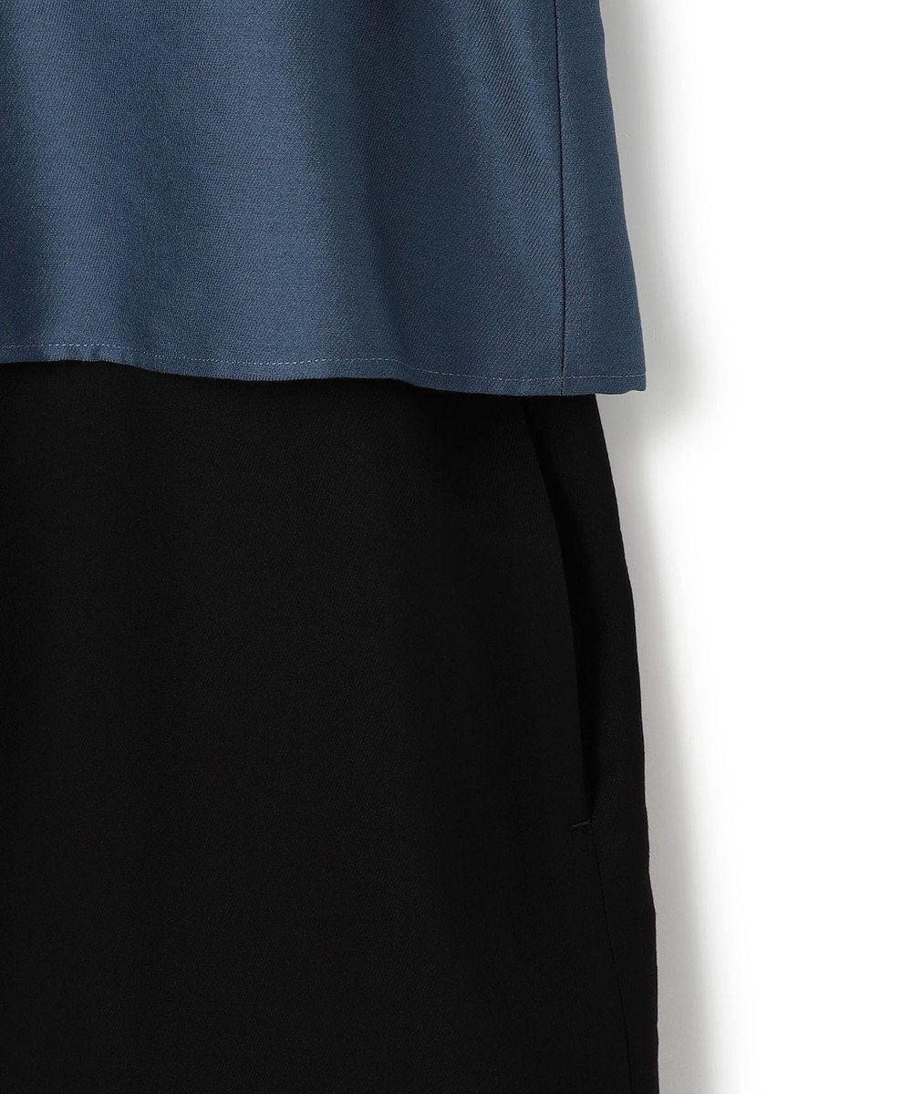 ICB 【洗える】ウールワッシャーツイル シャツドッキング ワンピース 