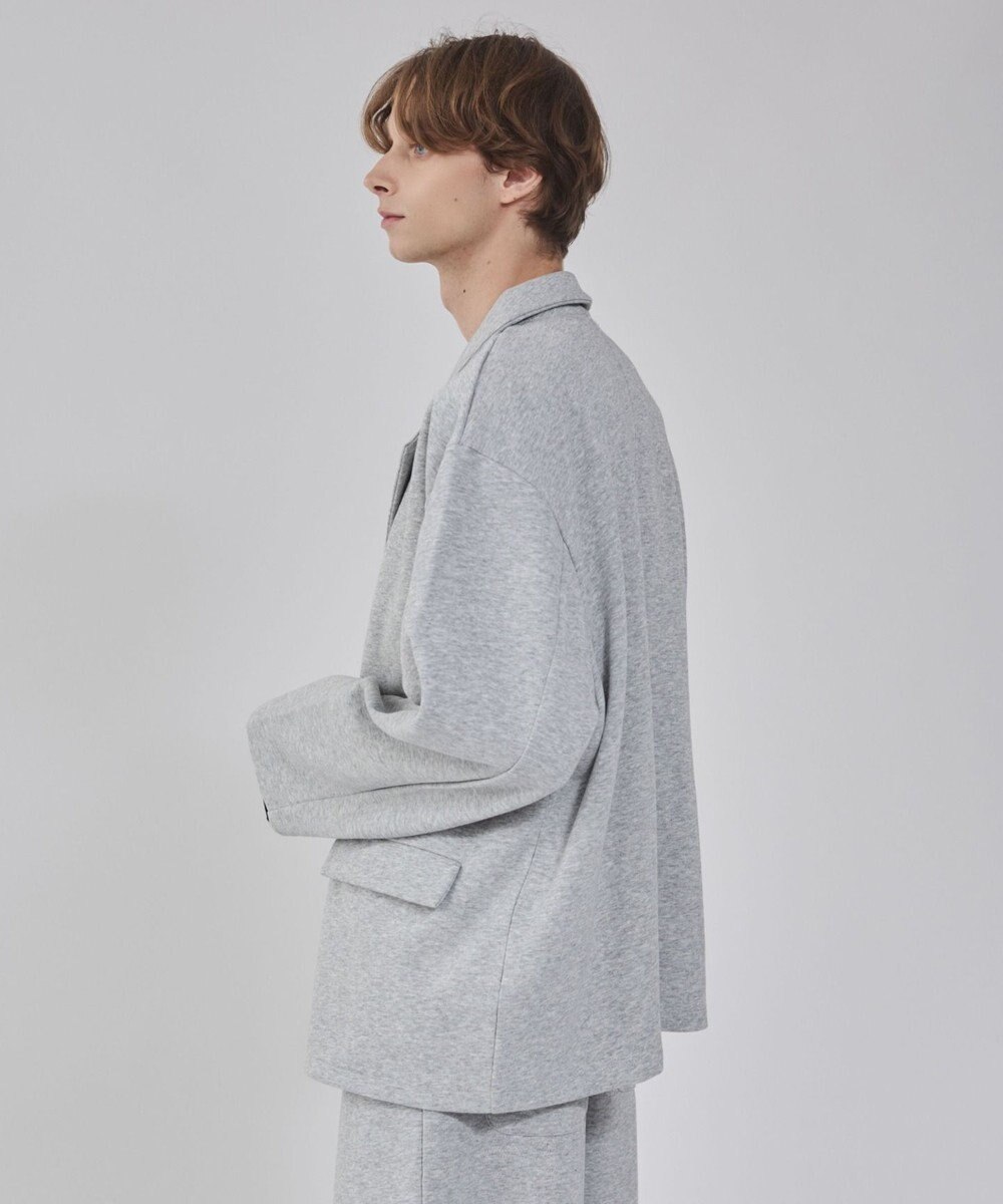 WEGO 【ユニセックス着用ITEM/MLサイズ展開】ボンディングスウェットテーラードジャケット 