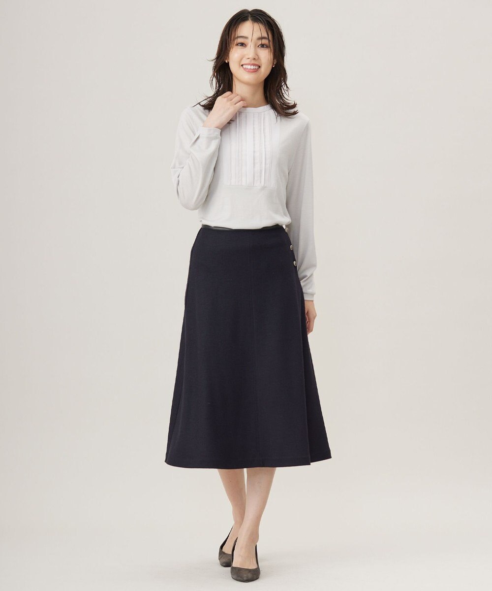 J.PRESS LADIES L 【洗える】ウールスムース スカート 