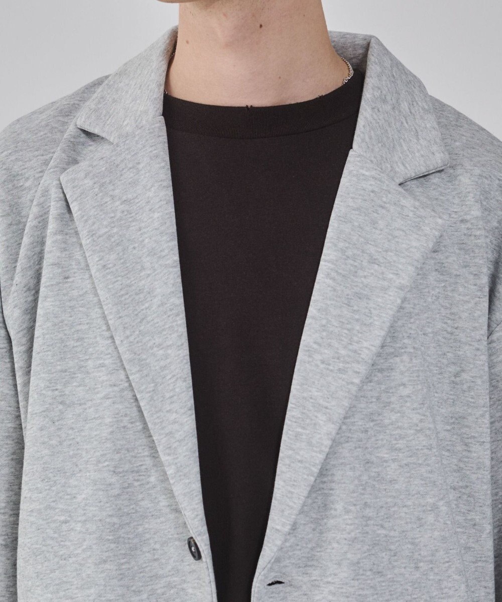 WEGO 【ユニセックス着用ITEM/MLサイズ展開】ボンディングスウェットテーラードジャケット 