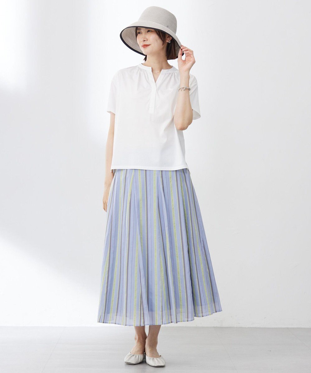 J.PRESS LADIES L 【洗える】ランダムストライプ スカート 