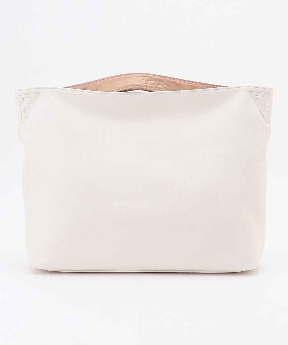 自由区 型押しクロコハンドルトート バック 