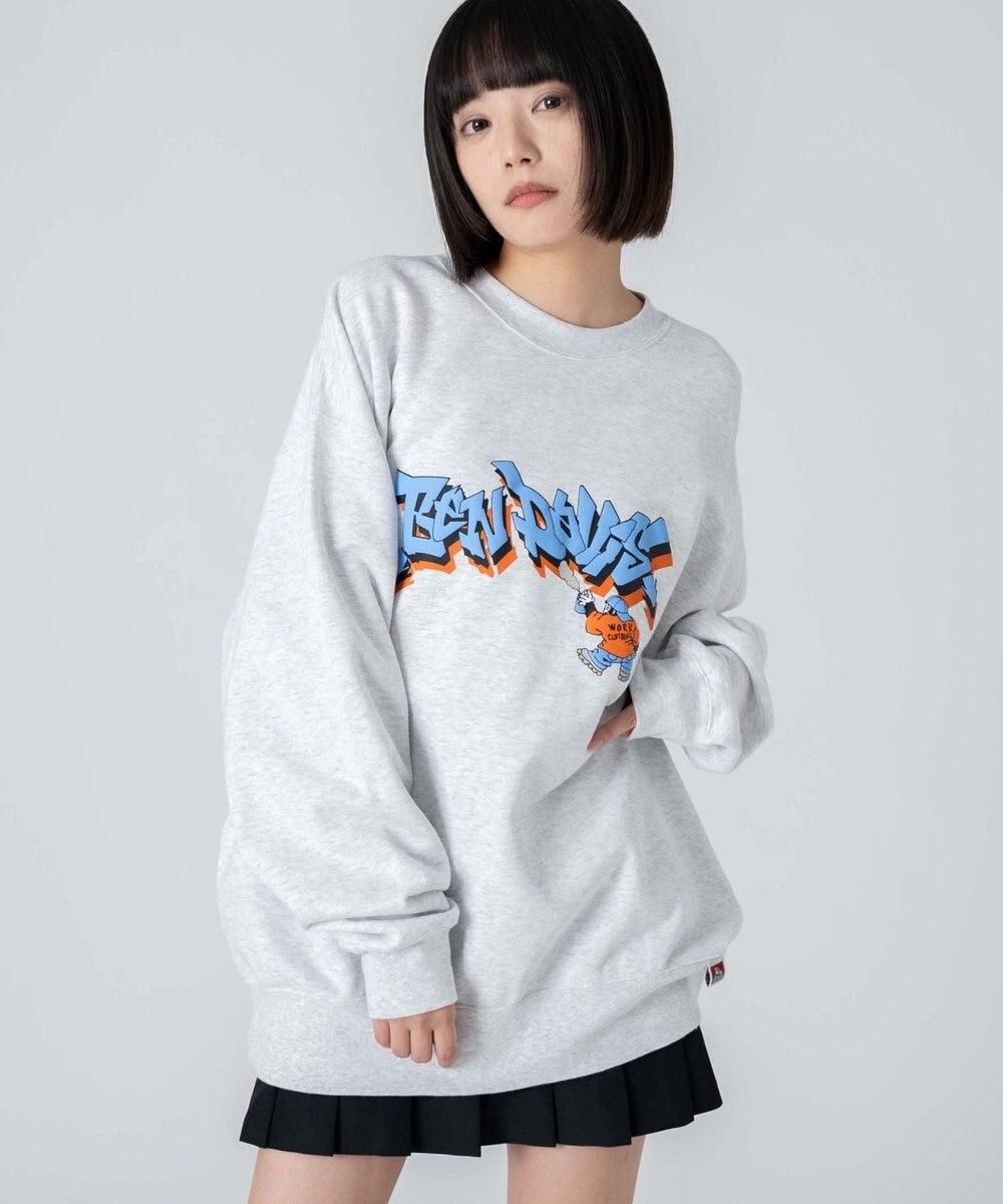 WEGO 【ユニセックス着用ITEM/MLサイズ展開】別注BENDAVISバブルロゴプルオーバー 