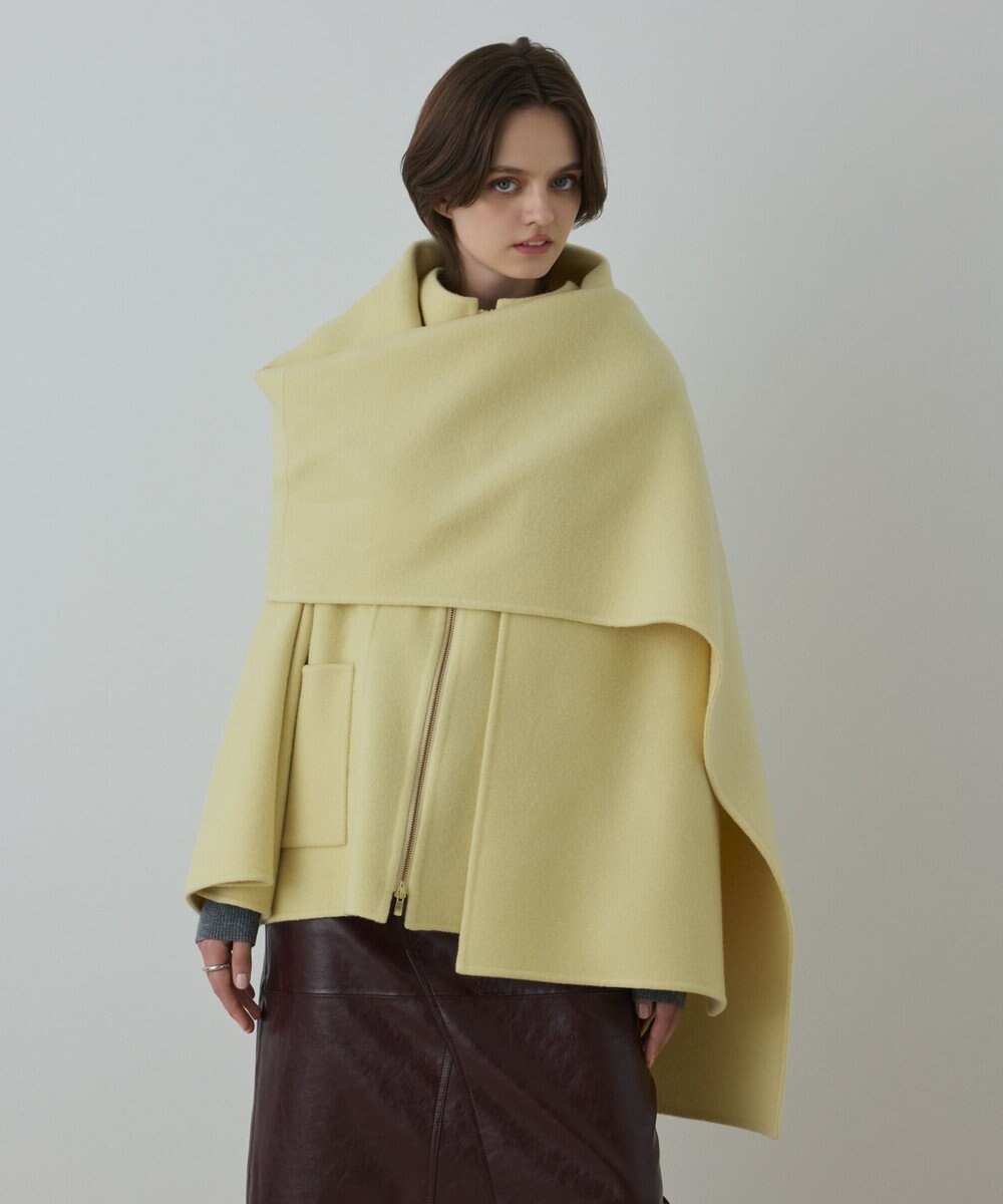 GRACE CONTINENTAL ストール付リバージップブルゾン 