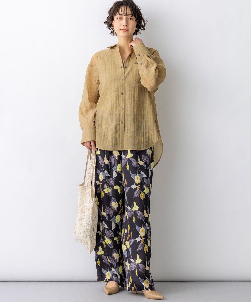 23区 S 【先行予約】リネンミックスシアースラブ オーバーシャツ 