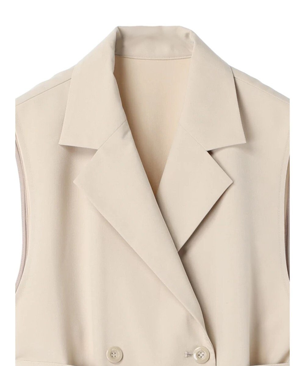 earth music&ecology サイドプリーツジレンチ 