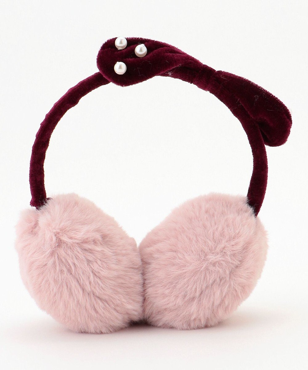 ANY KIDS パール×リボンイヤーマフ 