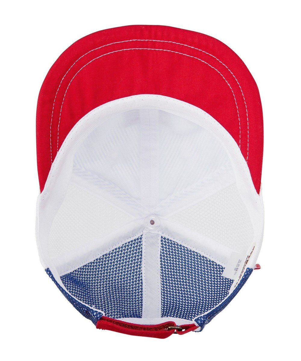 MIKI HOUSE HOT BISCUITS 【44-54cm】 ストライプ ロゴメッシュキャップ 