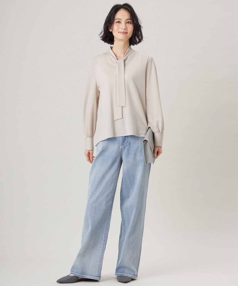 自由区 【洗える】アムンゼンジャージー ブラウス 