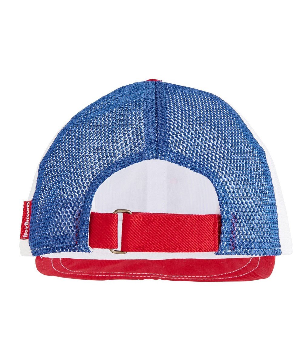 MIKI HOUSE HOT BISCUITS 【44-54cm】 ストライプ ロゴメッシュキャップ 