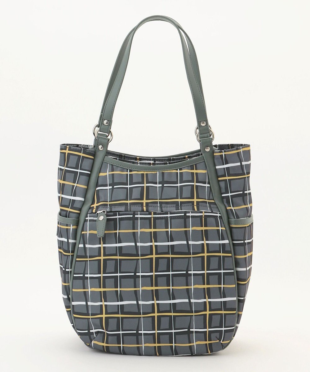 Y'SACCS ドローイングチェックトートバッグ 