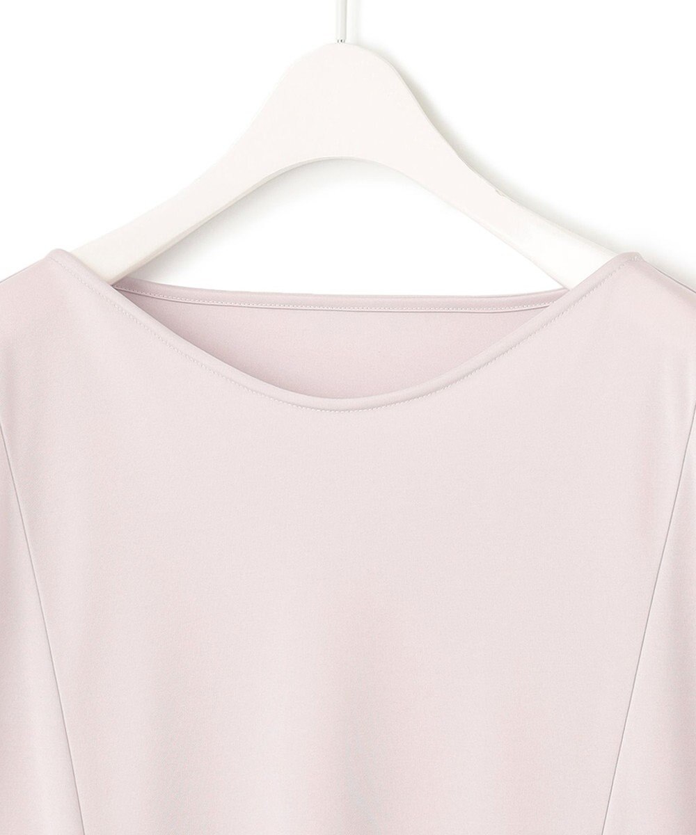 ICB 【洗える】トリアセサテンスムース 5分袖プルオーバー 