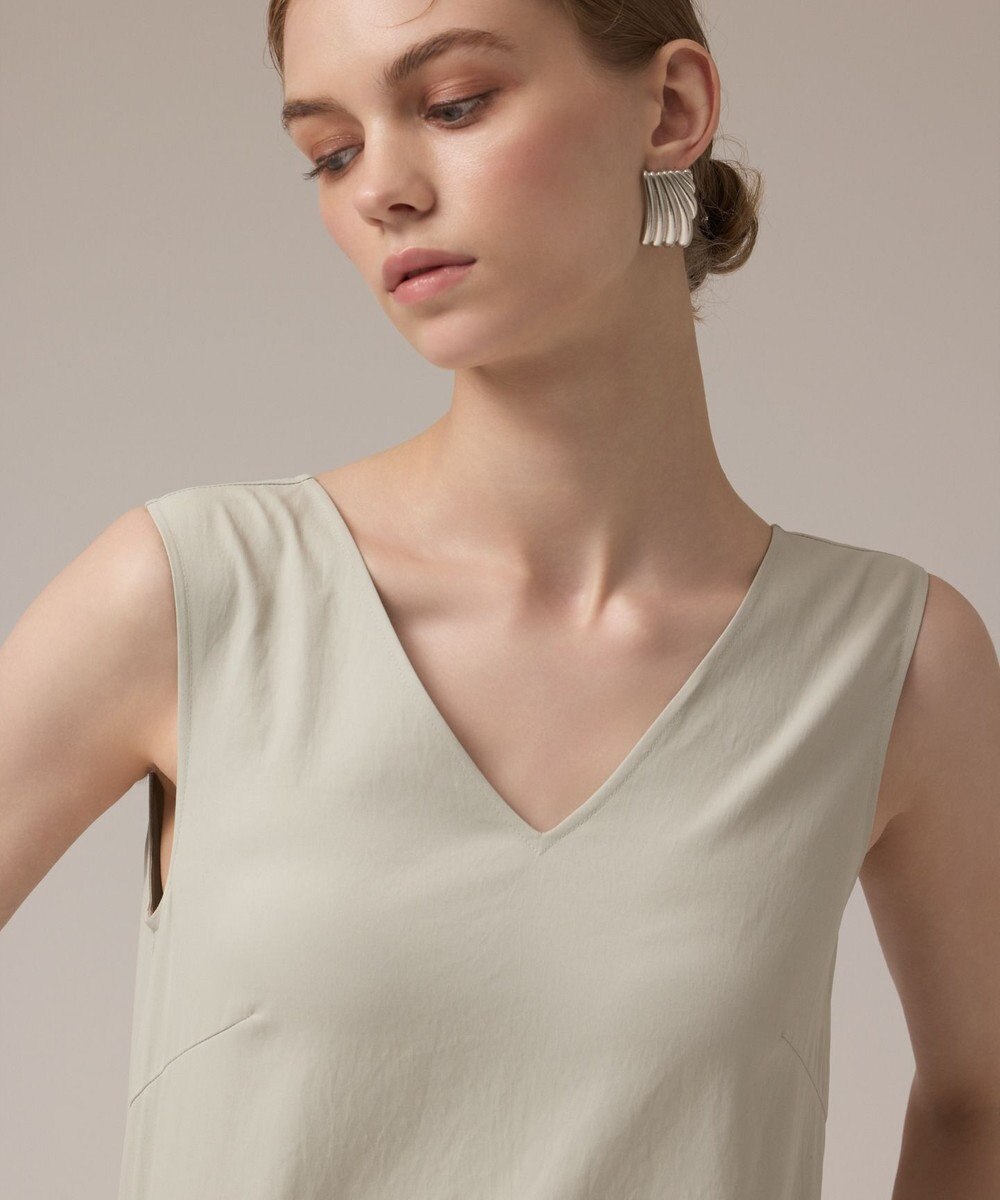 GRACE CONTINENTAL サイドフリルタフタワンピース 