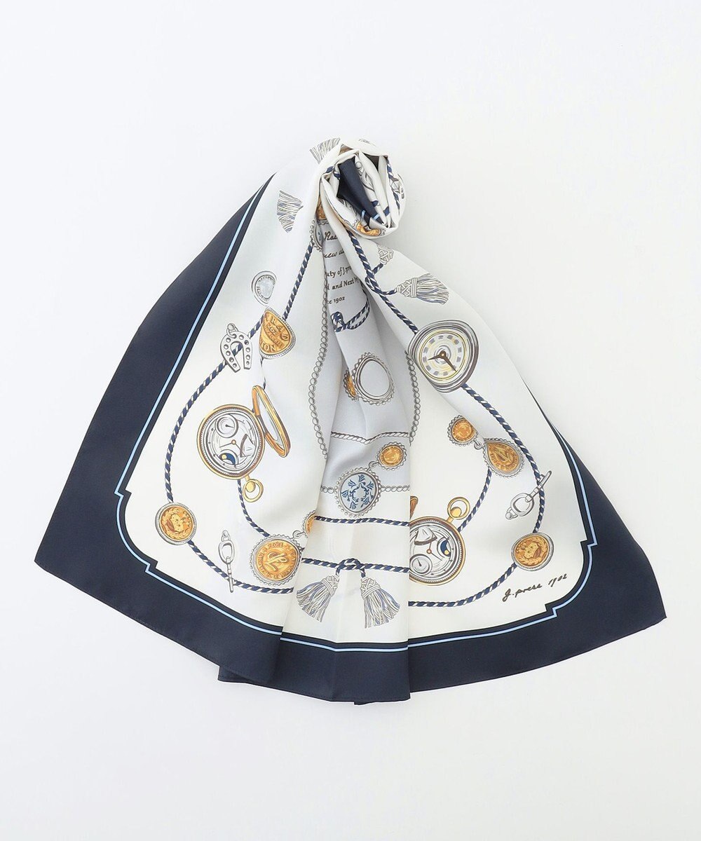 J.PRESS LADIES Traditional print  スクエア スカーフ 