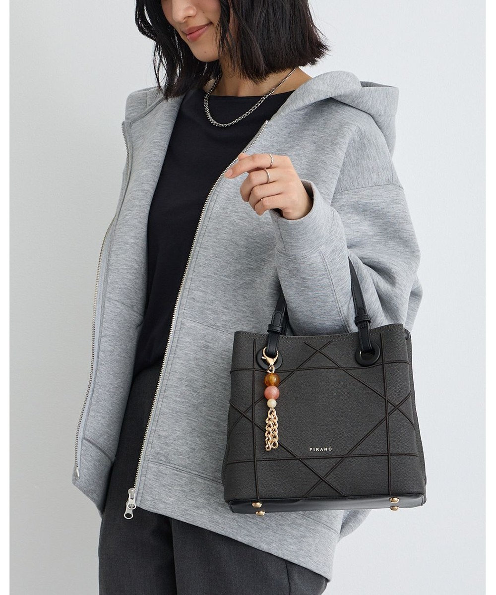 MioFIRANO カジュアルシッククロスラインハンドバッグ 2WAY チャーム付き　FIRANO フィラノ 