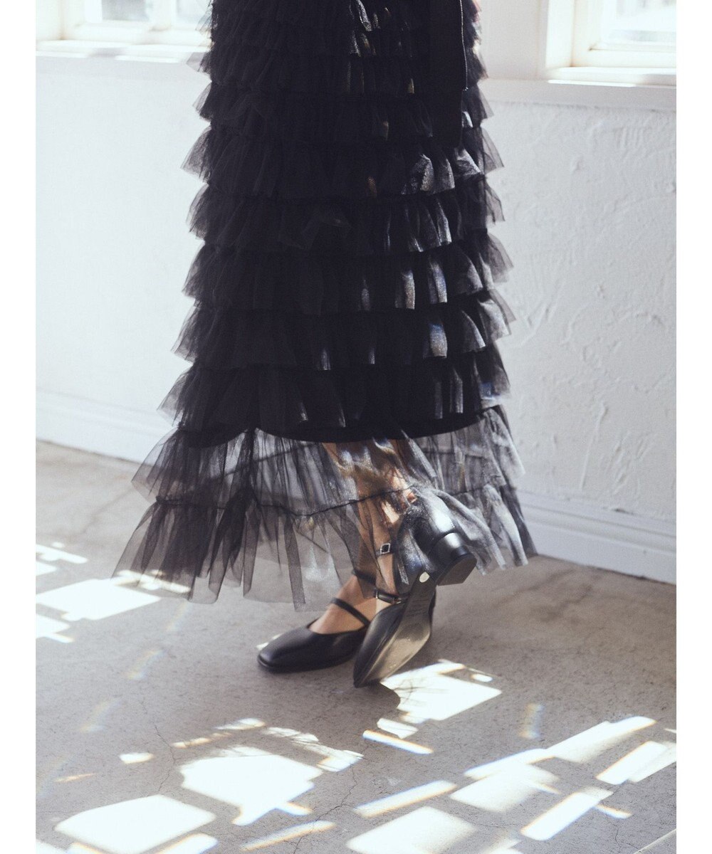 earth music&ecology ティアードフリルチュールスカート 