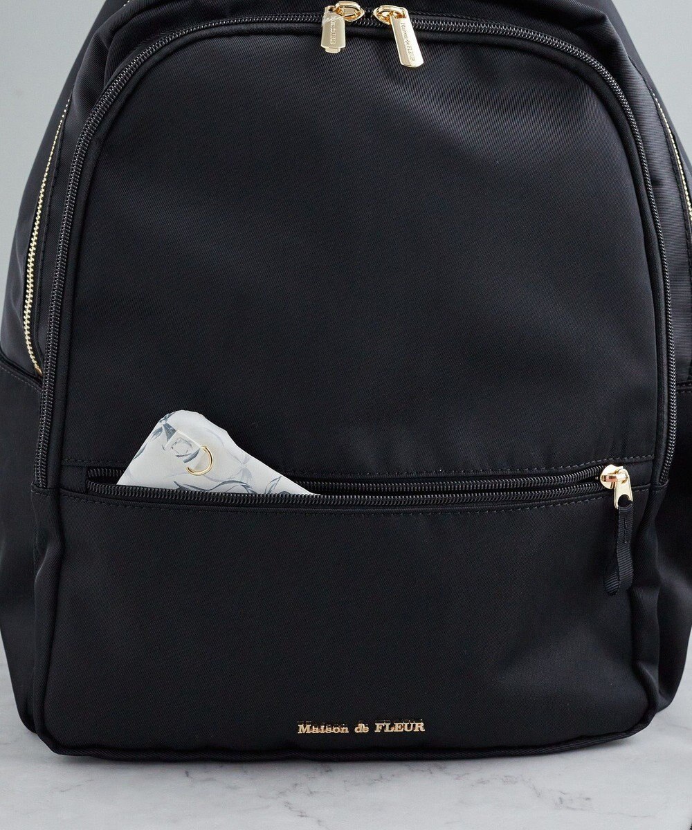 Maison de FLEUR 撥水加工ポケットリボンリュック 