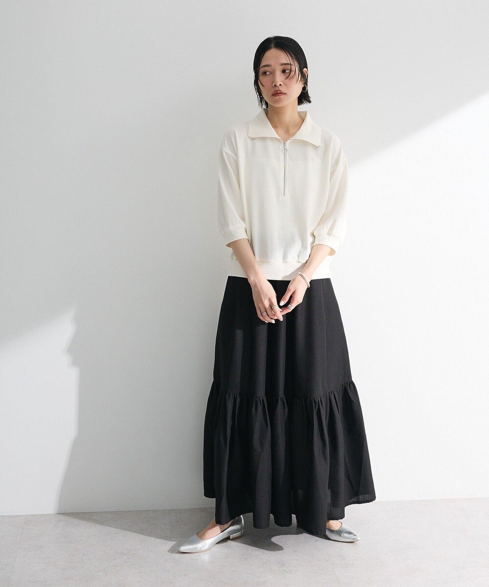 Green Parks ７分袖ハーフＺＩＰプルオーバー 