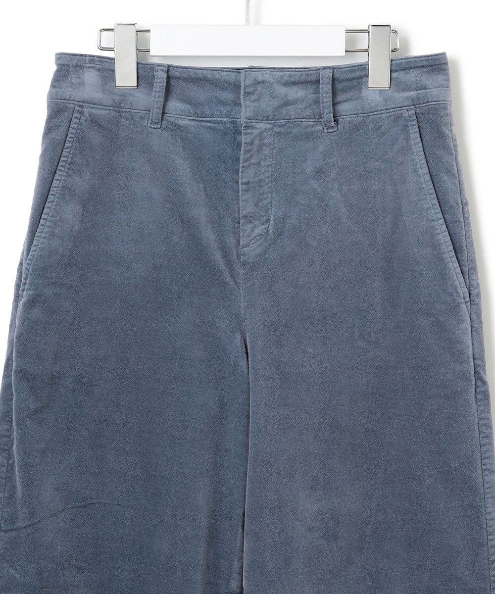 23区 【洗える】23区DENIM ベルベットストレッチ ワイドパンツ 