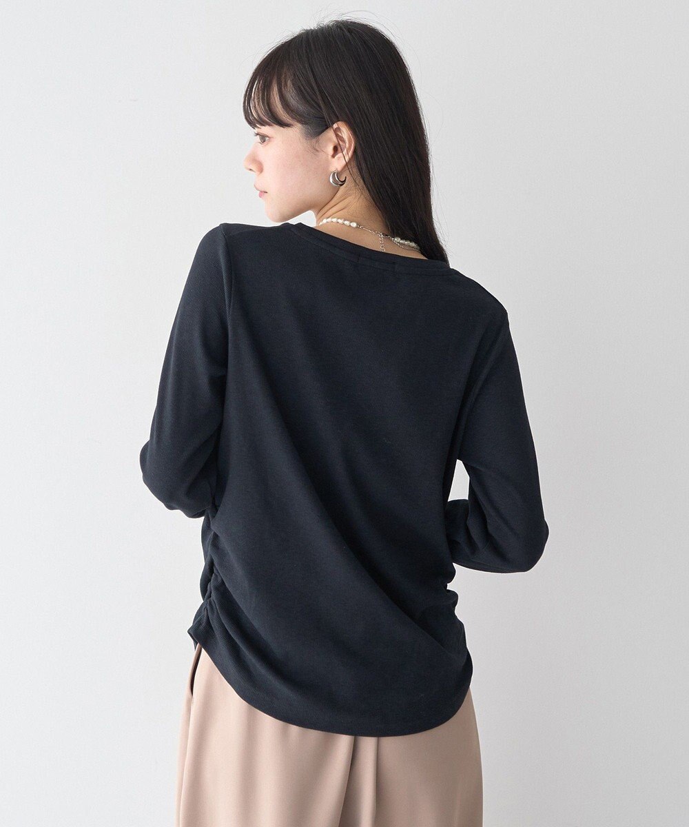 earth music&ecology サイドギャザープルオーバー 