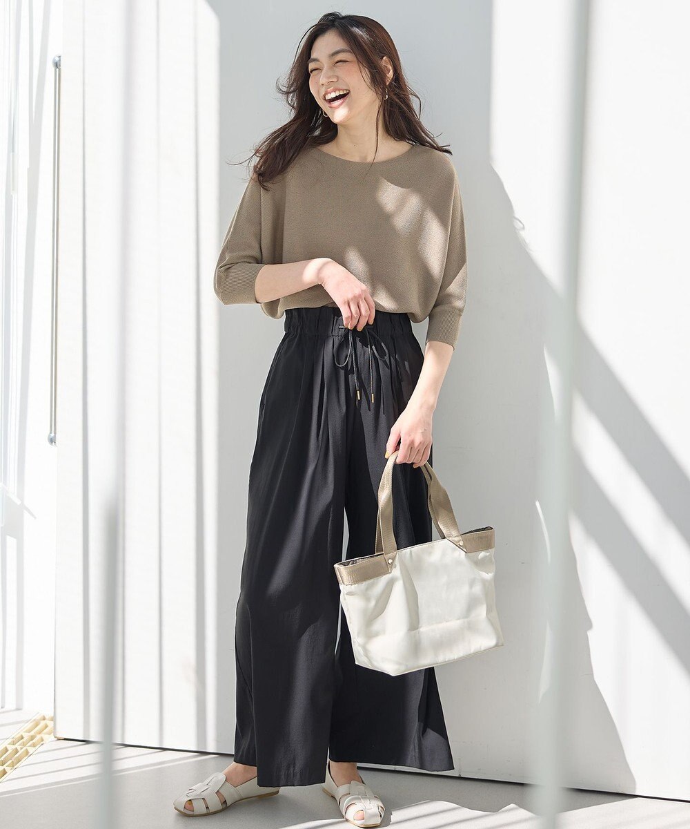 ANY L 【洗濯機可/アンチピリング/UVケア】アクリルガーターニット 