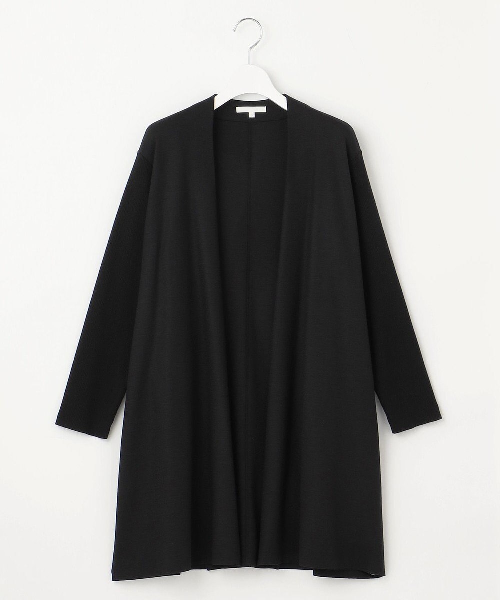 自由区 【洗える】ウールニットコンビジャージー ライトアウター 