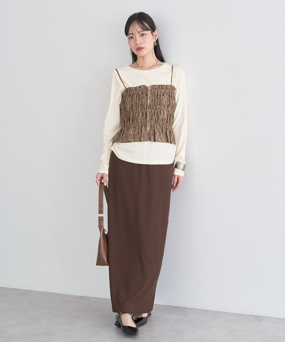 earth music&ecology サイドギャザープルオーバー 