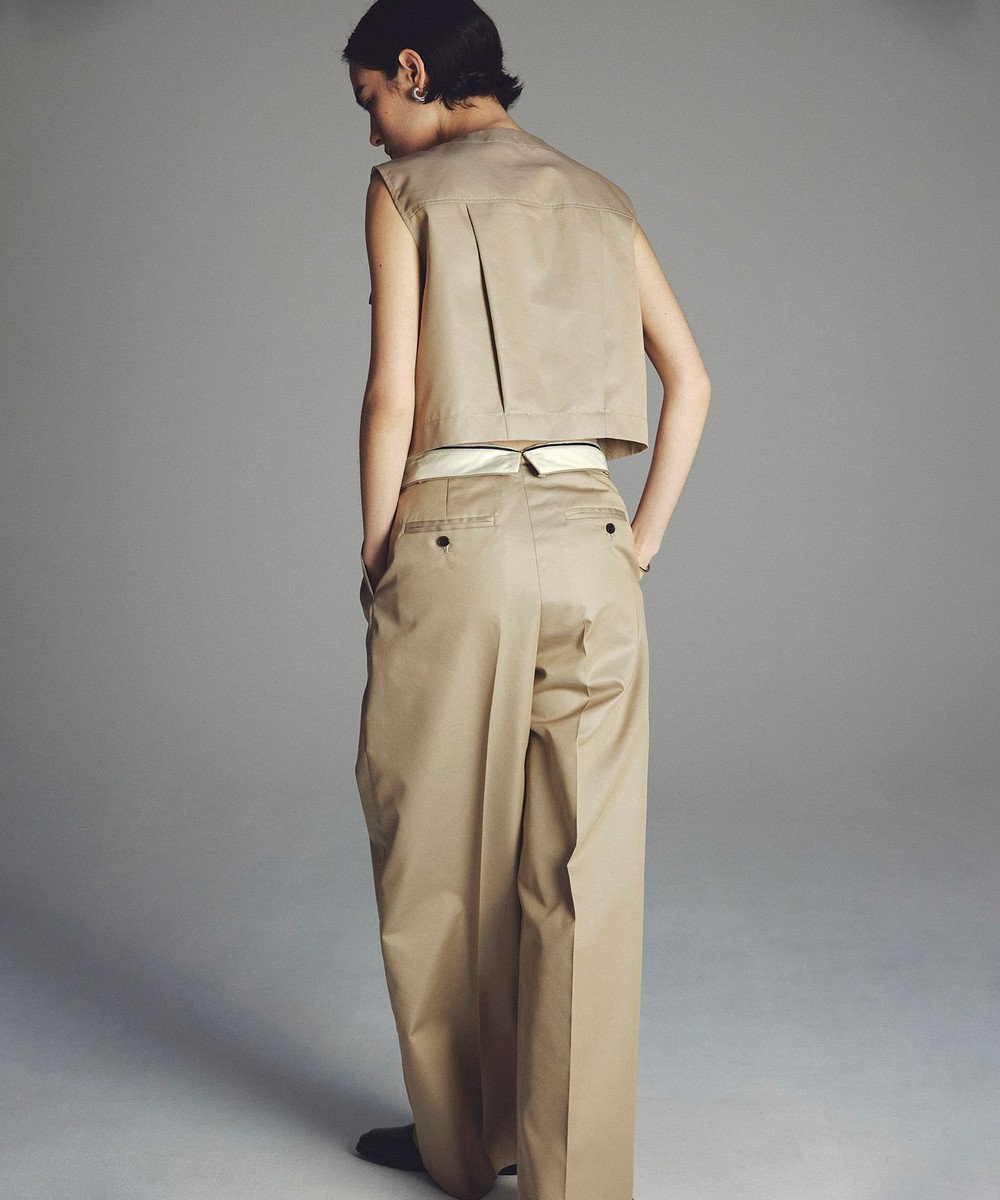 uncrave チノギャバジン ワイドトラウザー 