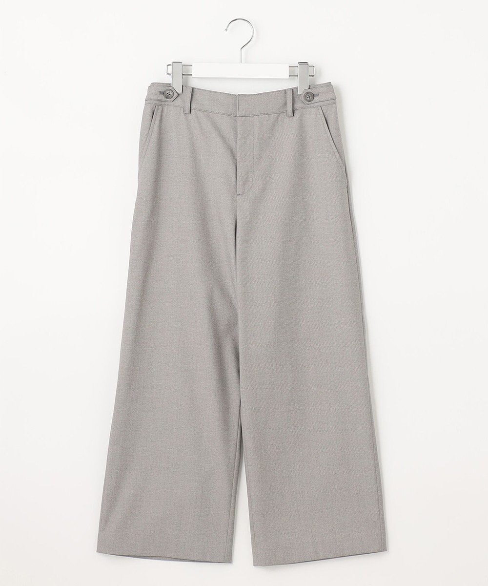 J.PRESS LADIES L 【洗える】シャークスキン セミワイド パンツ 