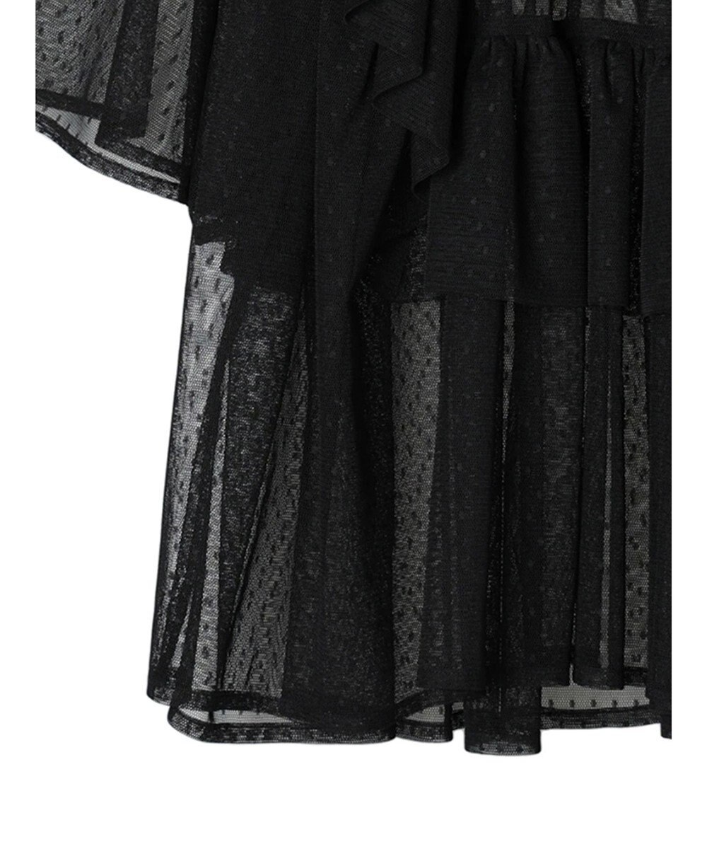 Green Parks ■ＥＳＣＡＲ　ドットチュールフレアヨークプルオーバー 