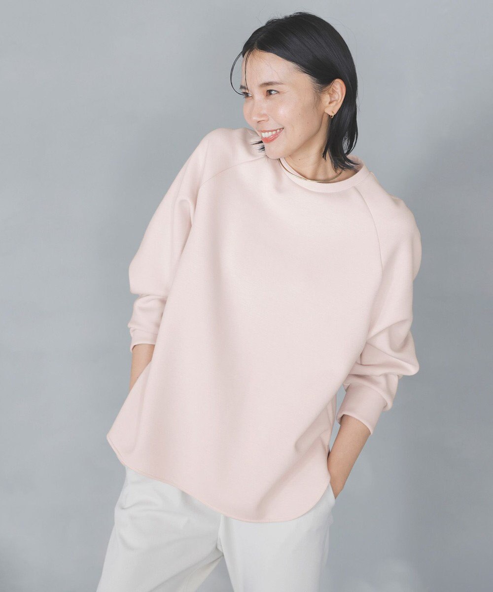 UNFILO L 【野呂佳代さん着用】BEAUTY FORM JERSEY バックZIPプルオーバー 