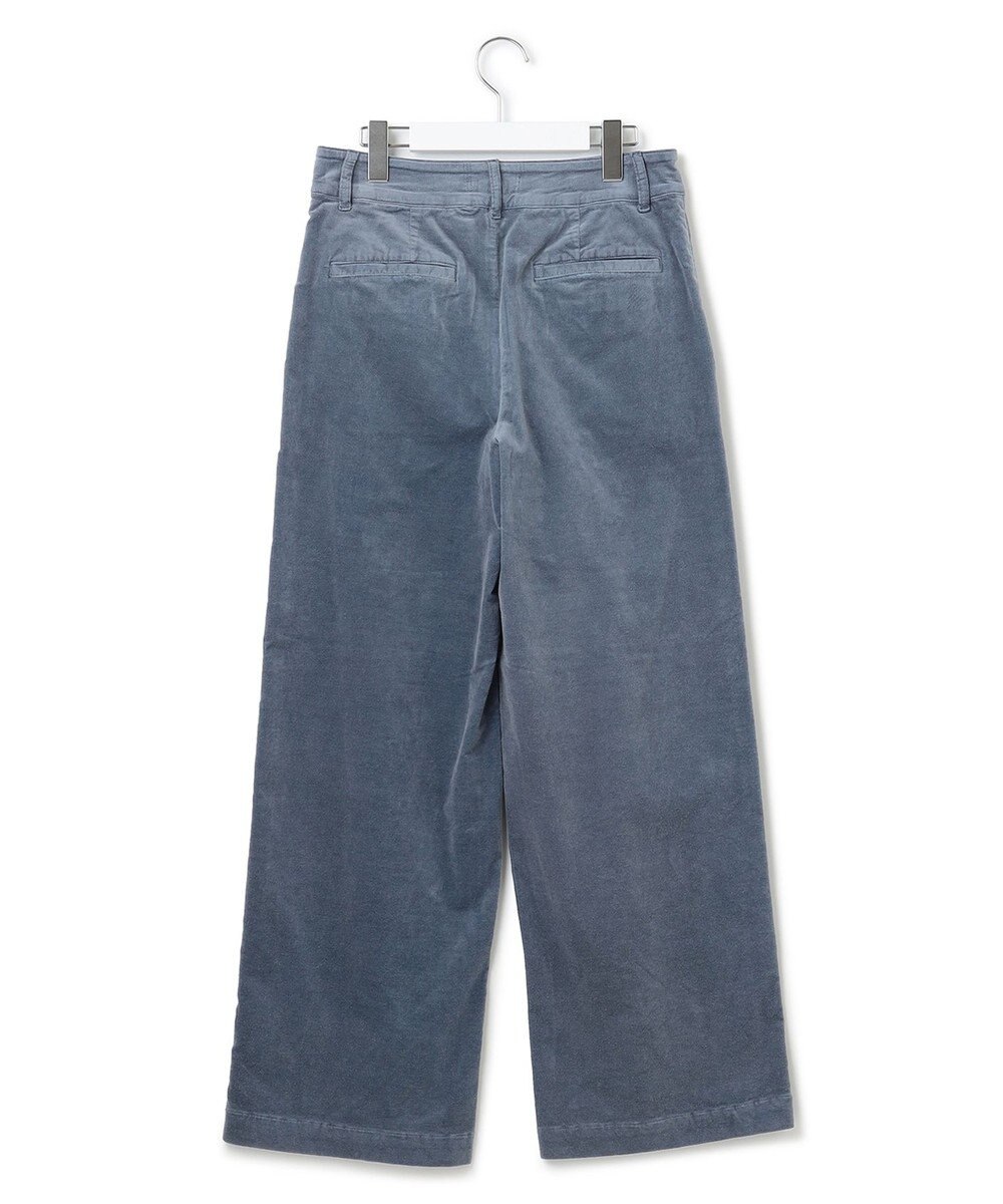 23区 【洗える】23区DENIM ベルベットストレッチ ワイドパンツ 