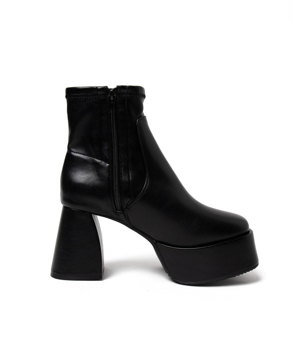 WEGO ストーム付きワイドヒールショートブーツ 