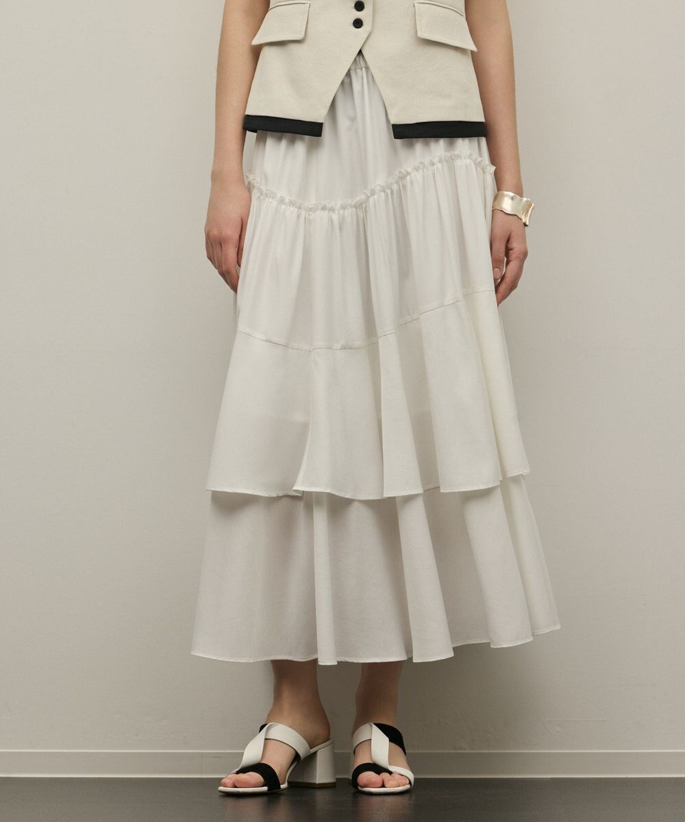 GRACE CONTINENTAL ロングティアードスカート 