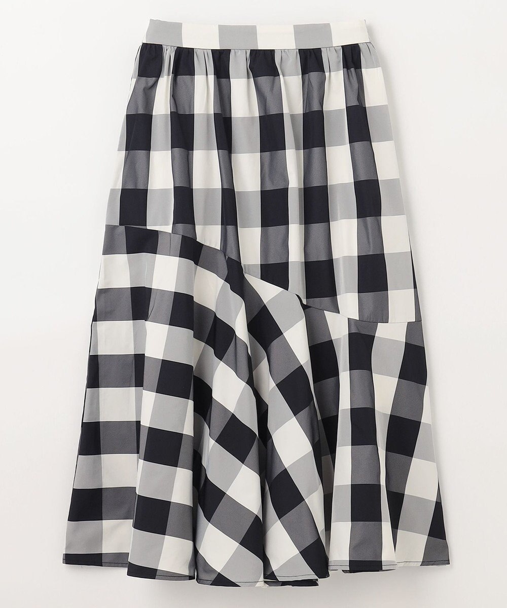 ANY L 【洗濯機可能/ウエストゴム】ビックチェックマーメイドスカート 