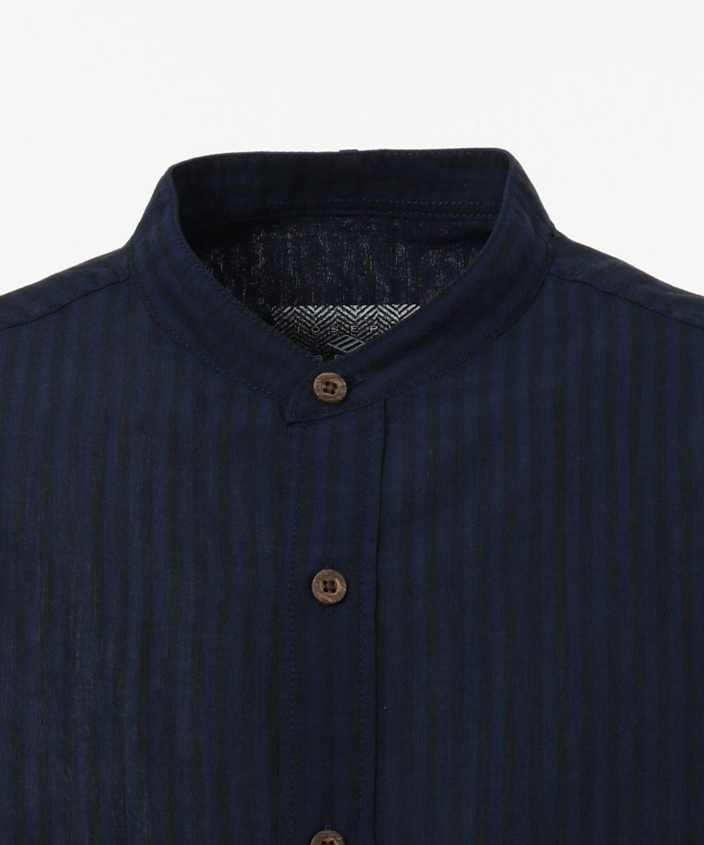 JOSEPH ABBOUD MOUNTAIN 【SPACE】エアリノバンドカラー シャツ 