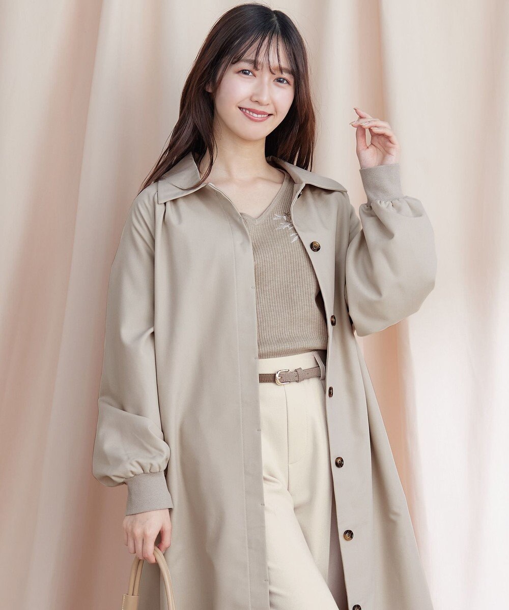 Tiaclasse 【洗える】刺繍リブニットトップス 