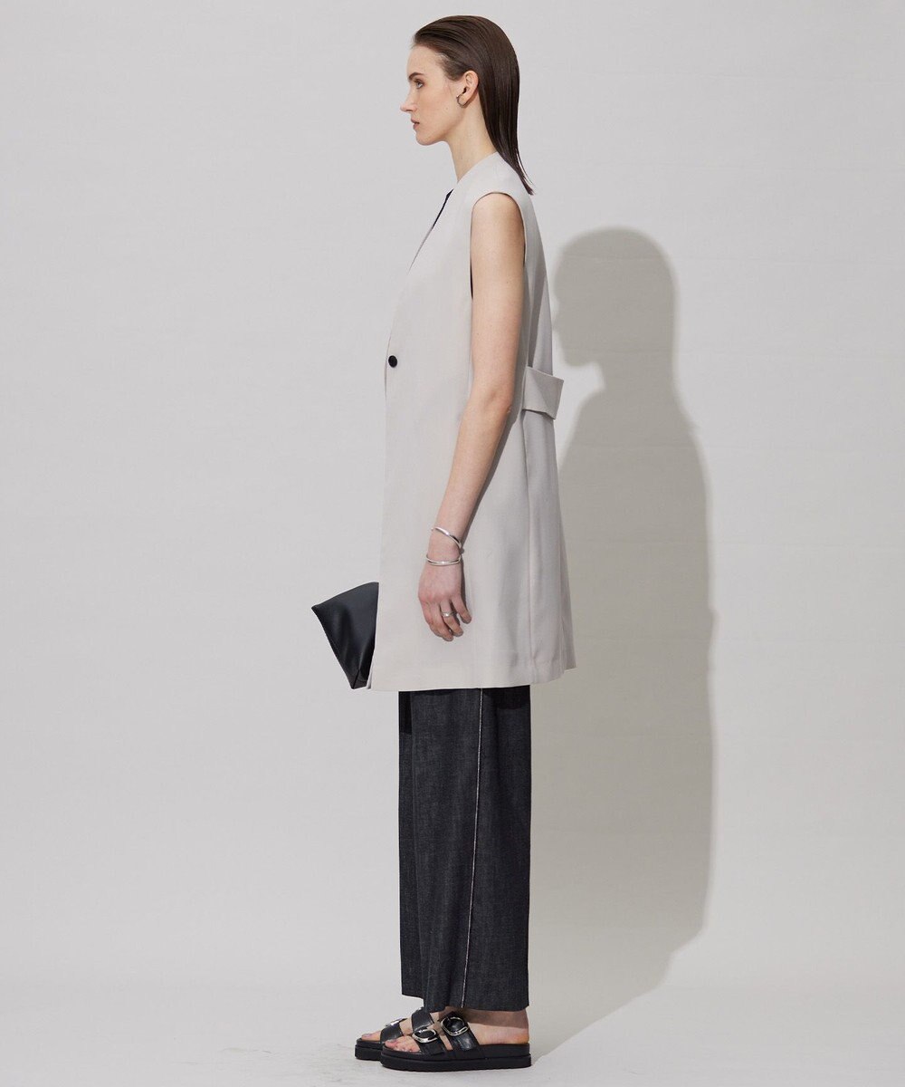 ICB L 【UVケア・接触冷感・速乾・防シワ・洗える】 FluidBackSatin ジレ 