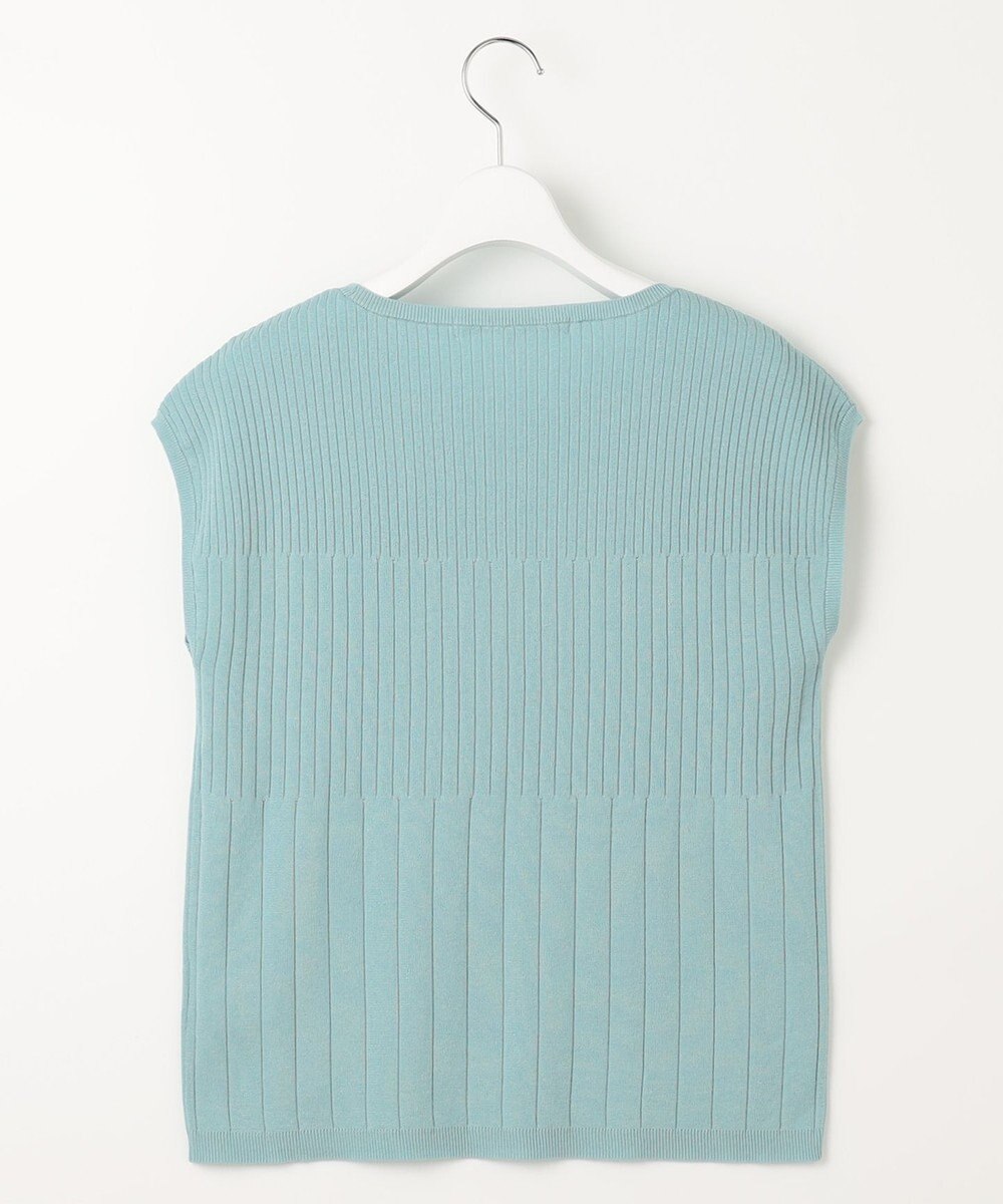 自由区 【XSサイズ～/洗える/セット可】ハイツイストコットンアセテート フレンチスリーブニット 