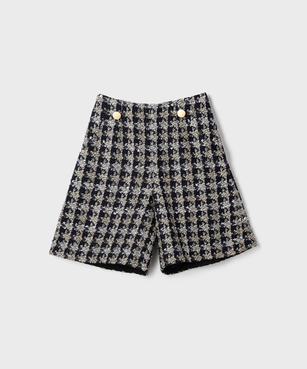 GRACE CONTINENTAL シャイニーツイードハーフパンツ 
