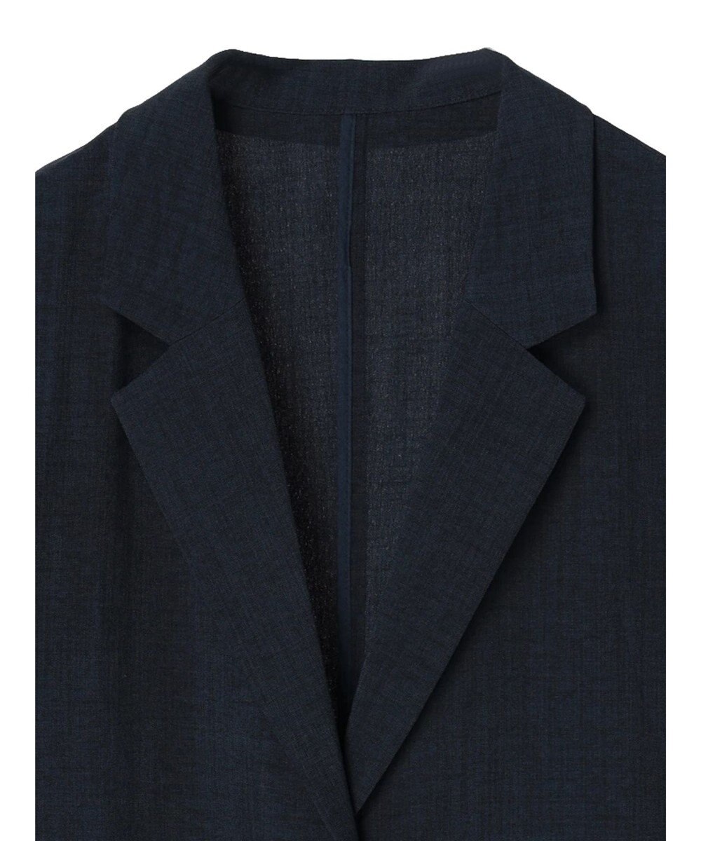 earth music&ecology リネンライク５分袖ジャケット 