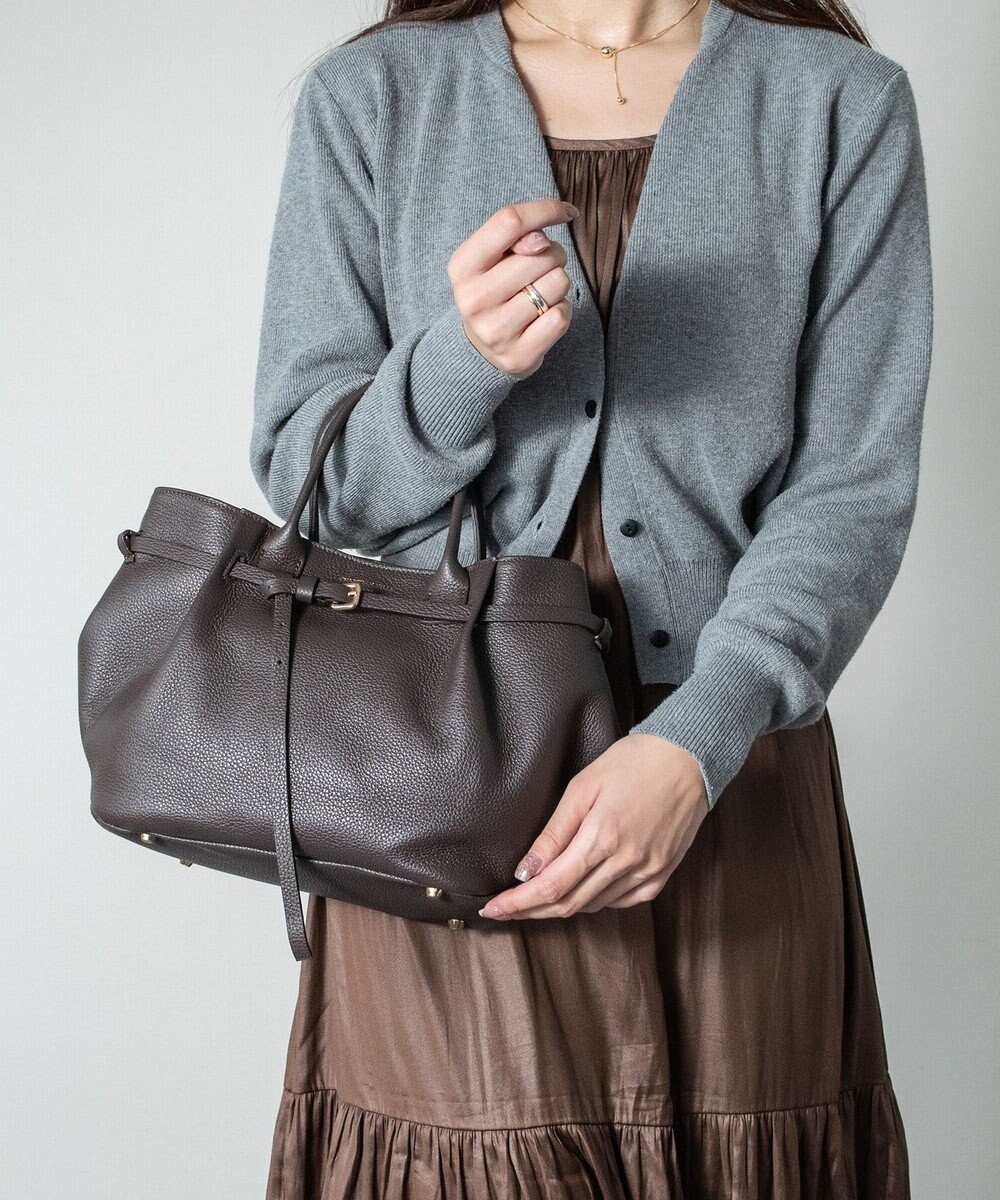 INTER-CHAUSSURES 【CHRISTIAN VILLA】シュリンクレザーハンドバッグ 