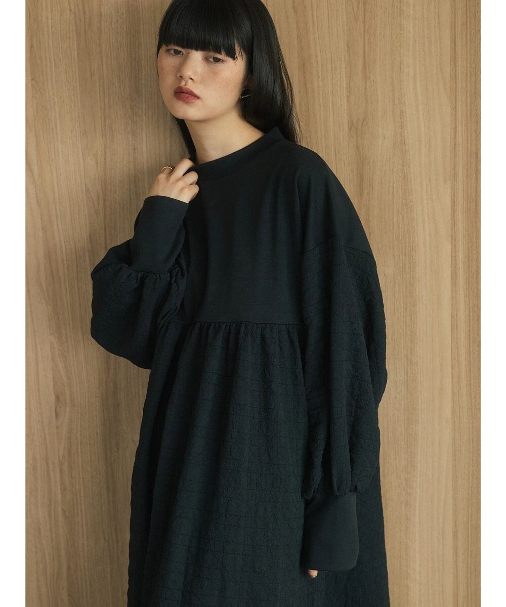 Green Parks armonia．異素材切替ワンピース 
