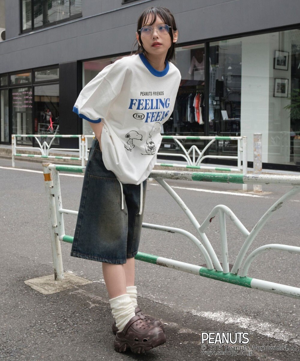 WEGO 【ユニセックス着用ITEM/MLサイズ展開】別注PEANUTSプリントT（SS） 