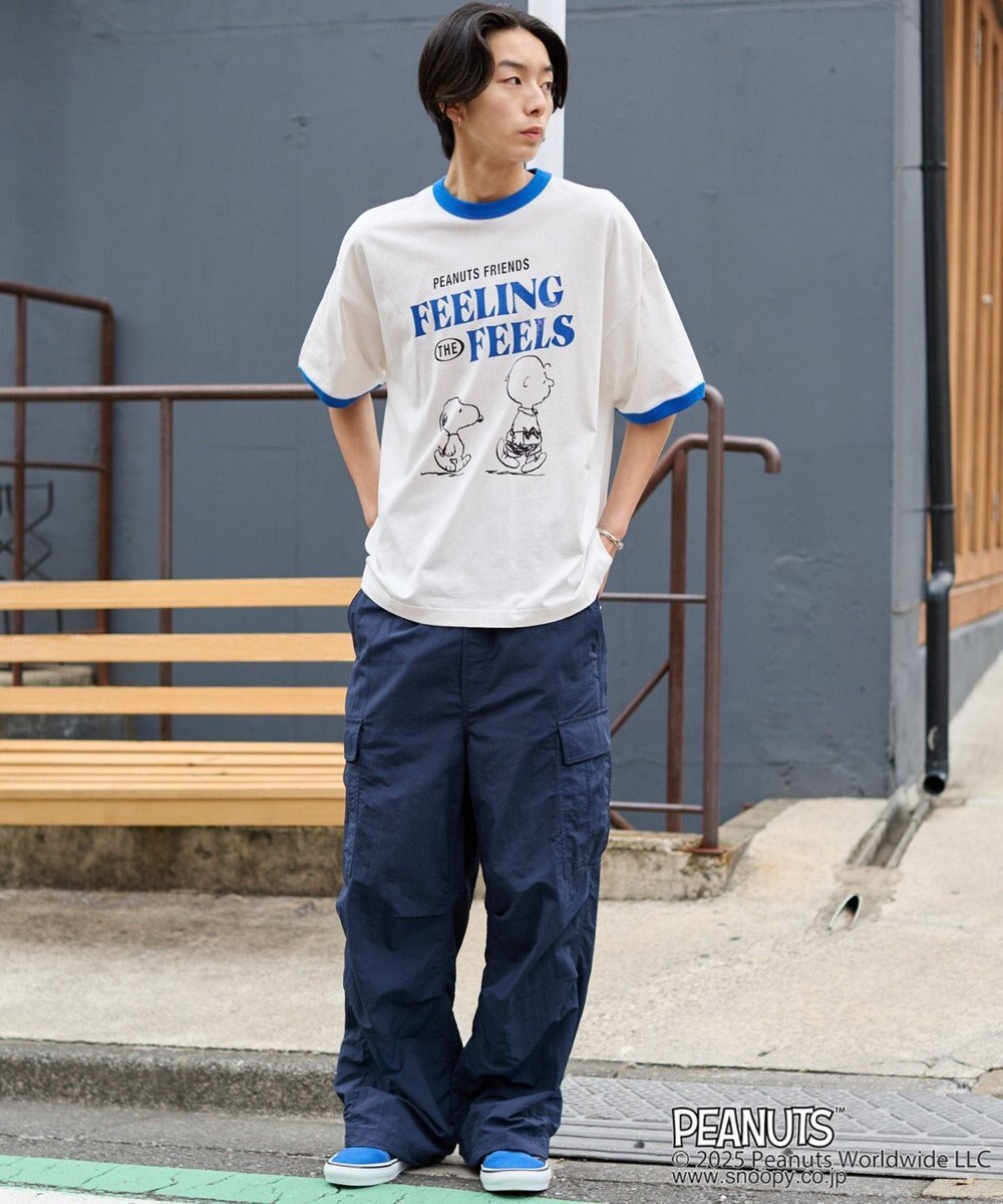 WEGO 【ユニセックス着用ITEM/MLサイズ展開】別注PEANUTSプリントT（SS） 