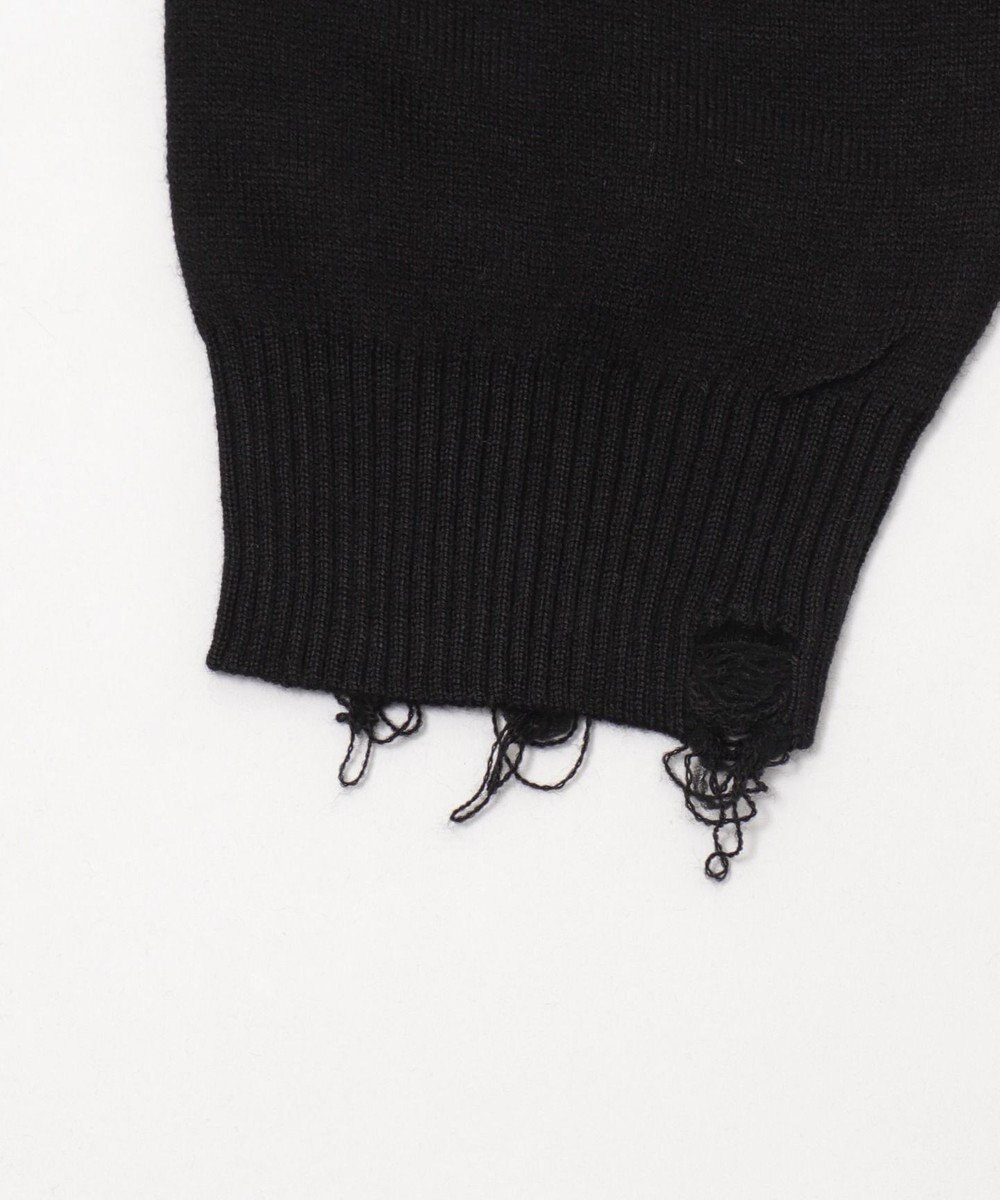 WEGO 【ユニセックス着用ITEM】ダメージジャガードカーディガン 