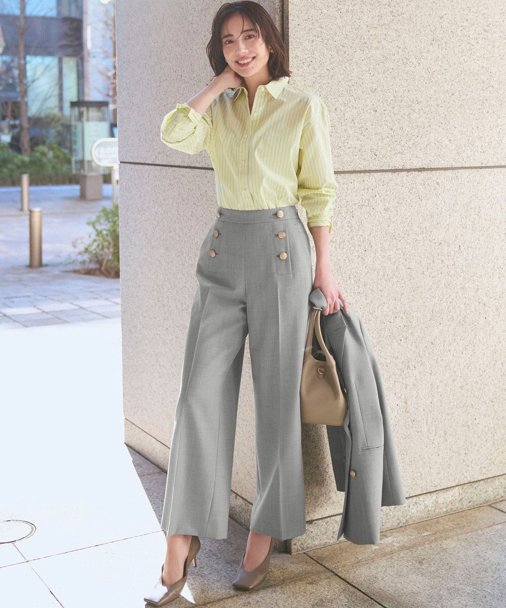 23区 【見上愛さん着用/VERY掲載】CANCLINI シャーティング ベーシックシャツ 